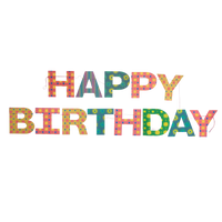 Bright Happy Birthday Sewn Garland - Parkette.