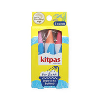 Kitpas Bath Crayons 3 Colors - Coral (Pink, Orange, Red) - Parkette.