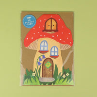 Toadstool Cottage Die Cut Card
