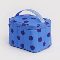 Puffy Lunch Bag - Blue Polka Dot