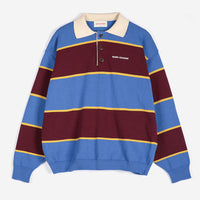 Striped Cotton Polo Jumper