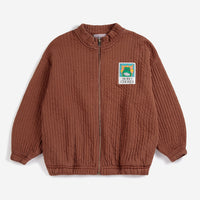 Beast Tag Zipped Quilted Sweatshirt