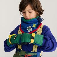 Bobo Choses Color Block Neck Warmer - Blue and Navy