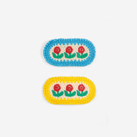 Stamp Bloom Knit Hairclips