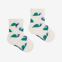 Baby Funny Snail All Over Short Socks - Parkette.