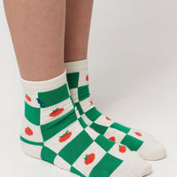 Tomato All Over Short Socks - Parkette.
