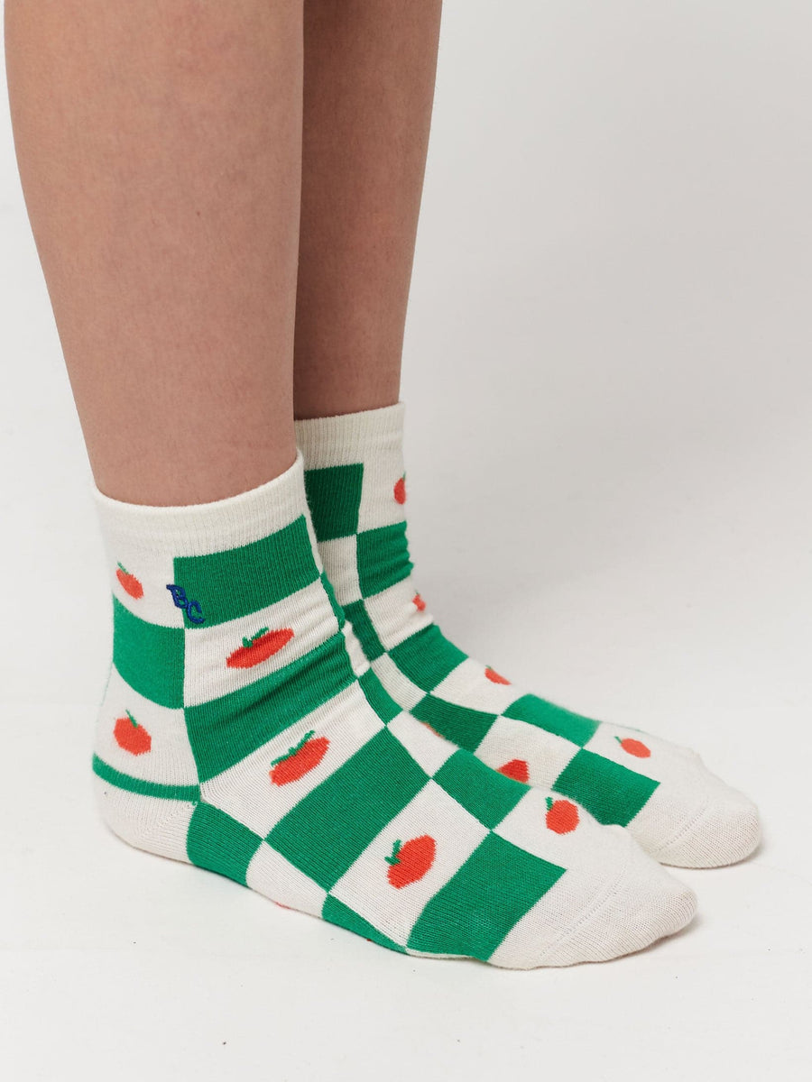 Tomato All Over Short Socks - Parkette.