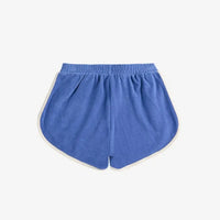 Kids Smiling Color Block Terry Cloth Shorts - Parkette.