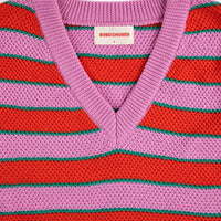 Striped V-Neck Vest