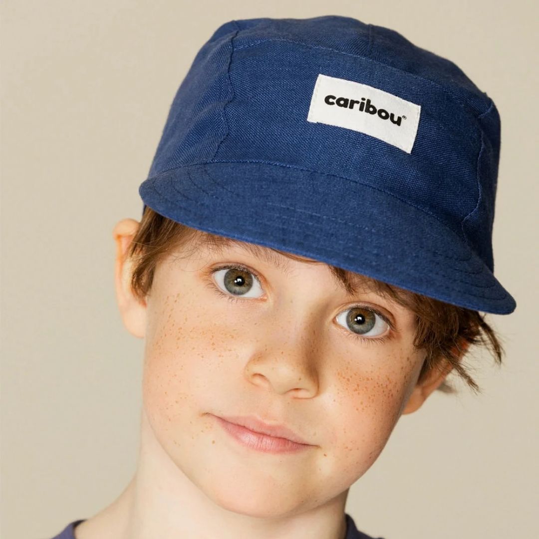 Caribou Linen Cap — Indigo