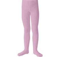 Louise Ribbed Tights - Rose Dragée