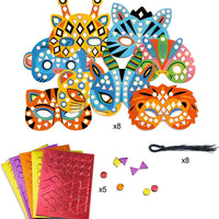 Do It Yourself - Jungle Animals Mosaic Masks