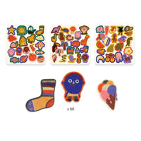 60 Felt Stickers: The Silly Ones! - Parkette.