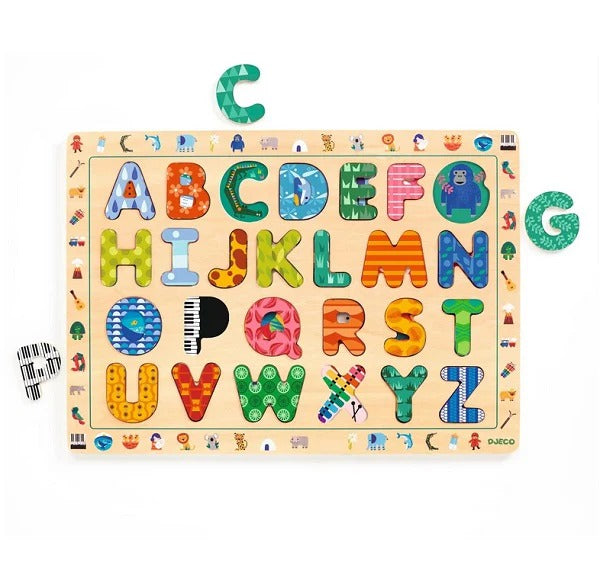 abc♡ ABC Wooden Puzzle | Parkette.
