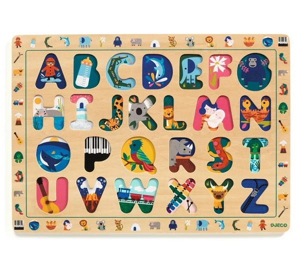 abc♡ ABC Wooden Puzzle | Parkette.