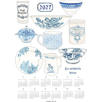 La Vaisselle Bleue 2027 Linen Calendar - Parkette.