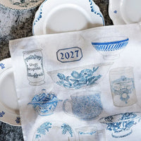 La Vaisselle Bleue 2027 Linen Calendar - Parkette.