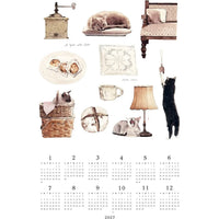 With Cats 2027 Linen Calendar - Parkette.