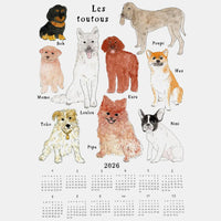 2026 Linen Calendar: Lovely Doggies - Parkette.