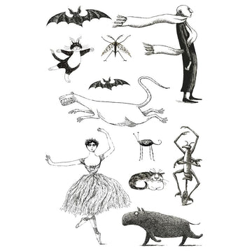 Gorey's Creatures and Figures Tattoo Sheets - Parkette.
