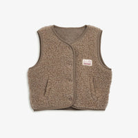 Kids Merino Wool Vest - Hazelnut