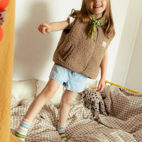Kids Merino Wool Vest - Hazelnut