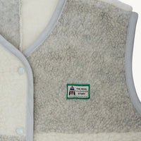 Kids Merino Wool Vest - Cream and Gray - Parkette.