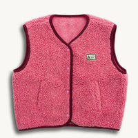 Kids Merino Wool Vest - Pink - Parkette.