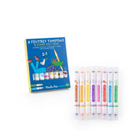 Les Loufoques 2-in-1 Stamp Markers Set - Parkette.