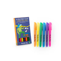 Les Loufoques 6 Neon Felt Pens - Parkette.