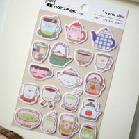 Warm Sips Felt Sticker Sheet