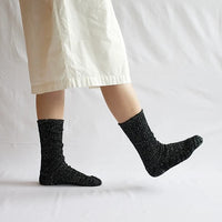 Hemp Cotton Ribbed Socks - Black