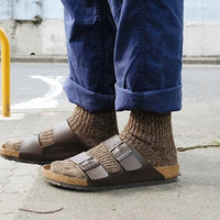 Hemp Cotton Ribbed Socks - Khaki