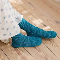 Hemp Cotton Ribbed Socks - Blue