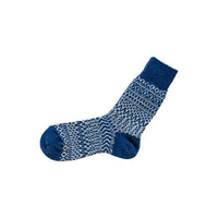 Wool Jacquard Socks - The Seagulls Blue
