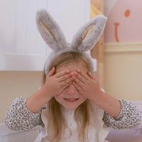 Fluffle Bunny Ear Headband - Smoke - Parkette.