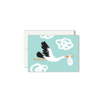 Cigogne Mini Greeting Card - Parkette.