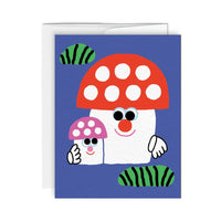 Famille de Champignons Greeting Card - Parkette.