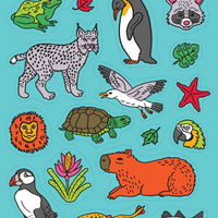 Animals of the 5 Ecosystems of the Americas Sticker Sheet - Parkette.