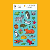 Animals of the 5 Ecosystems of the Americas Sticker Sheet - Parkette.