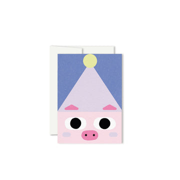 Birthday Pig Mini Card - Parkette.