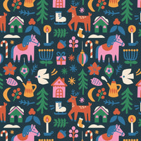 Folk Gift Wrap - Set of 3 Sheets - Parkette.