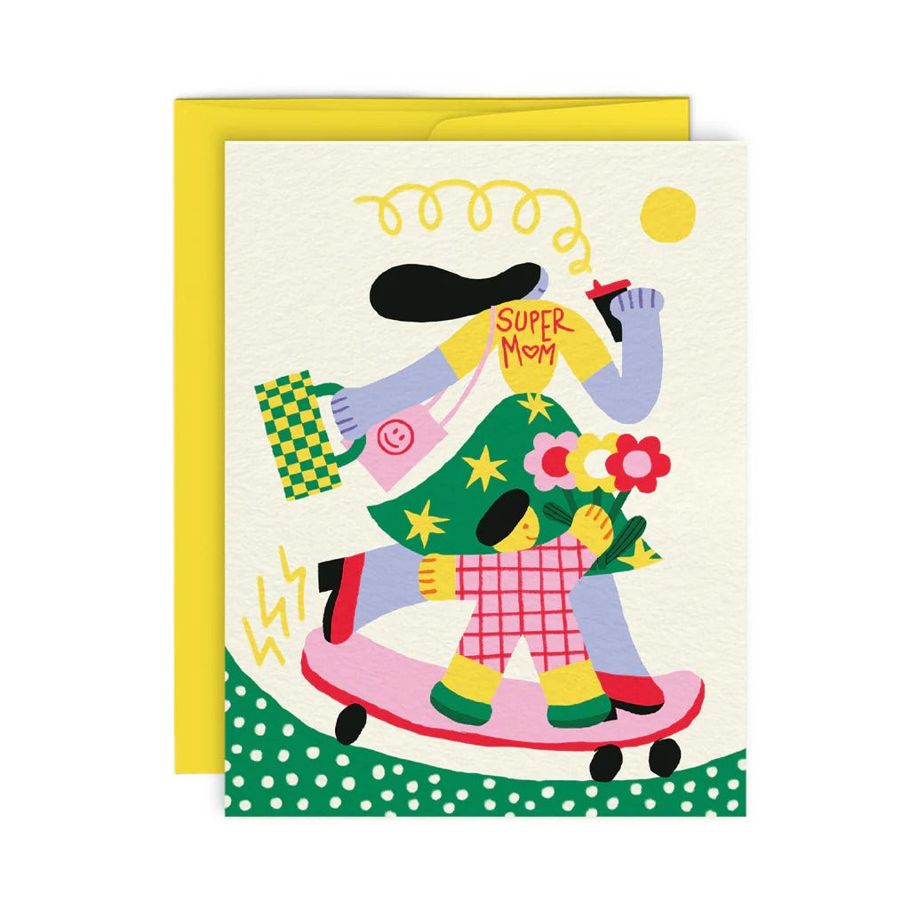 Super Mom Greeting Card - Parkette.