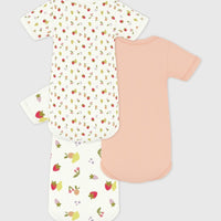 3-Pack Fruit Print Short Sleeved Bodysuits - Parkette.