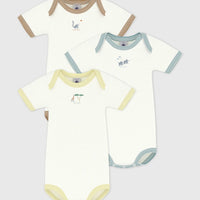 3-Pack Safari Short Sleeved Bodysuits - Parkette.