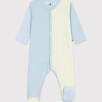 Colourblock Stripe Footed Sleepsuit