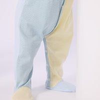 Colourblock Stripe Footed Sleepsuit
