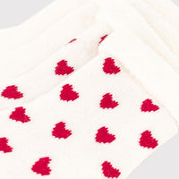 BABIES' KNITTED SOCKS - 2-PACK (RED HEARTS) - Parkette.