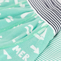 Kids Cotton Boxers - 2-pack (Green) - Parkette.