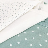 Long Sleeved Wrapover Cotton Bodysuits 3-pack - Stars - Parkette.